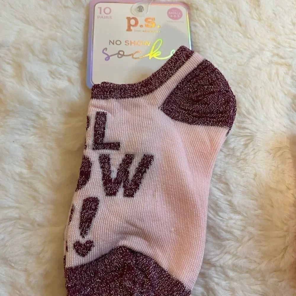 P.S. from Aeropostale  Girls 10 pairs  Socks : S
